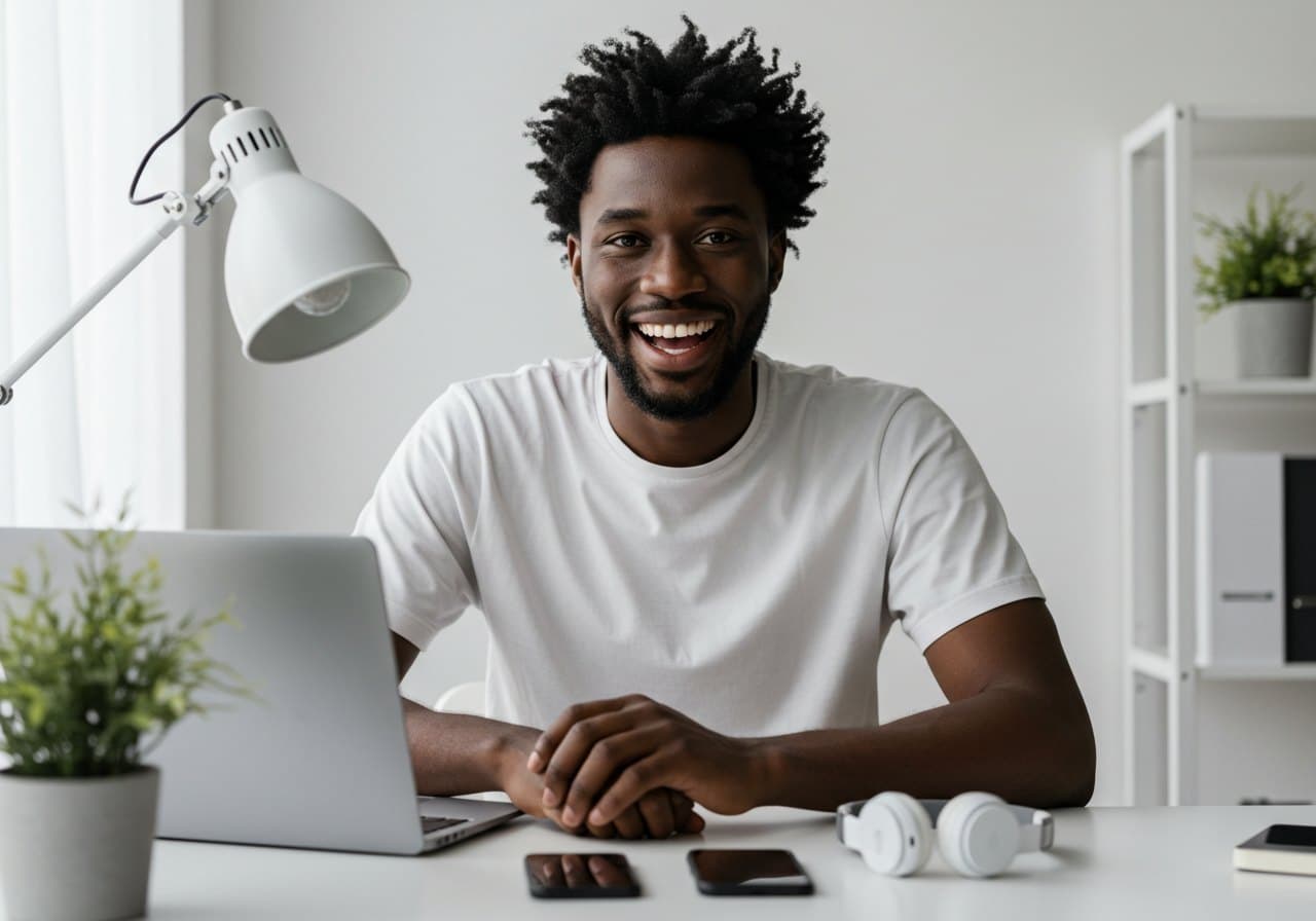 Instructor preparing a course on a laptop